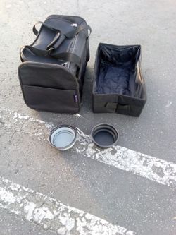 Small Animal Carrier,Travel Litter Box,Food And Water Travel Dish