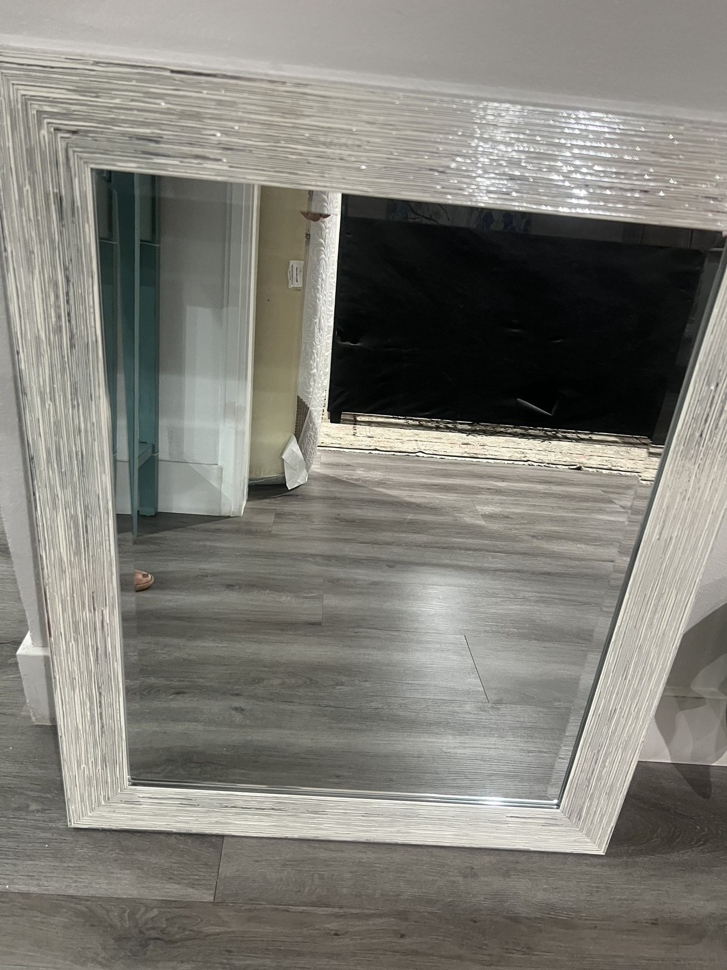 Beautiful Mirror With Silver Frame