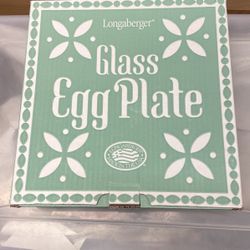 Longaberger Glass Egg Plate 