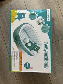 Swimbobo Inflatable Baby Bath Tub Portable Foldable Travel Mini Swimming Pool Helps Infants to Toddler Tub