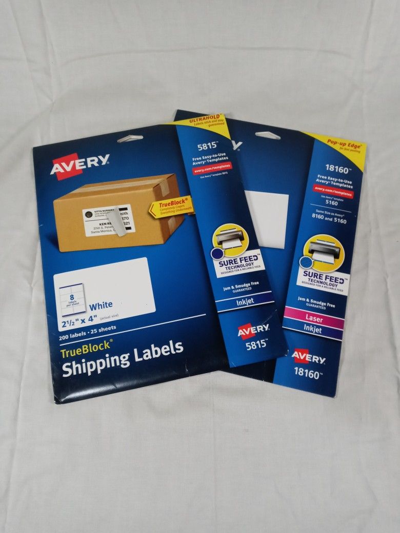Avery TrueBlock Shipping & Easy Peel Address Labels *Bundle*