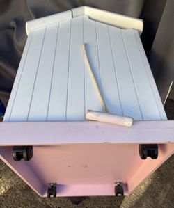 Kids Wooden Toy Box on Wheels