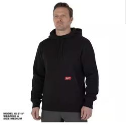 Milwaukee Men's X-Large Black Midweight Cotton/Polyester Long-Sleeve Pullover Hoodie