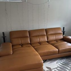 Top Grain Leather Couch