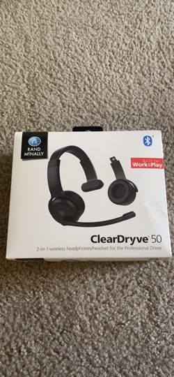 Rand McNally ClearDryve 50 2in1 Wireless Headphones Professional Driver