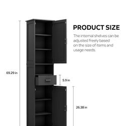 69 Inch Tall Bathroom Storage Cabinet