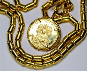 Republic of Khmer Cambodian Dancers gold coin pendant -cash local pickup coin only chain not for sale