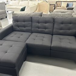 Small Fabric Sectional 