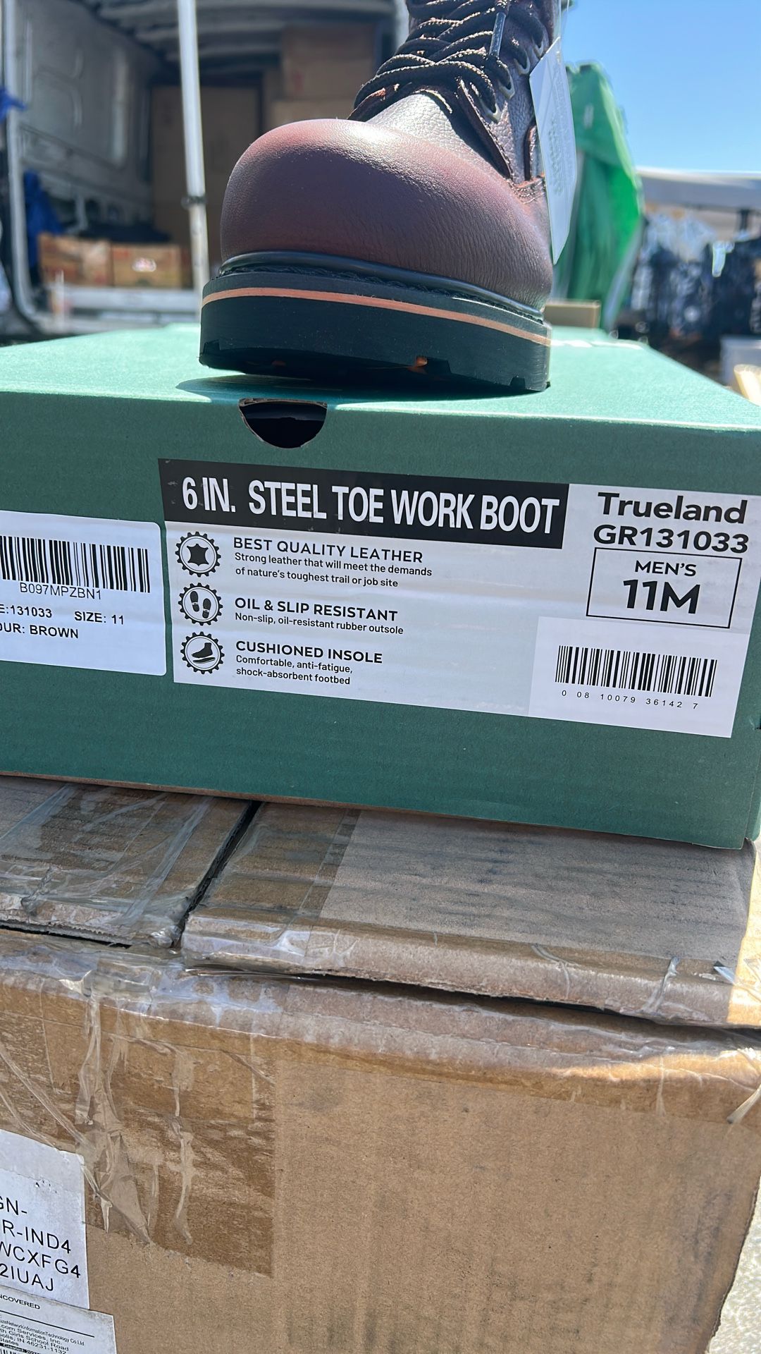 Work Boots 6in Steel Toe Golden Retriever