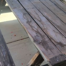 Picnic table just needs a  painting