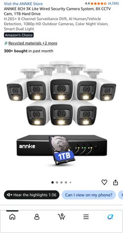 ANNKE 8CH 3K Lite Wired Security Camera System, 8X CCTV Cam, 1TB Hard Drive