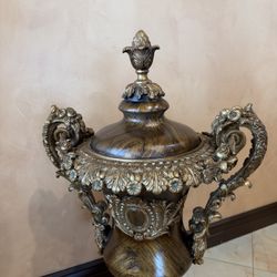 Bronze Resin Urn And A Lid 