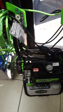Green works 2000psi pressure washer