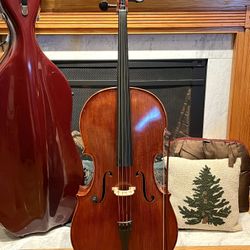 Full-size (4/4) Gafiano VC100 Cello with Hardshell Case and Bausch Bow