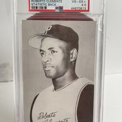 1962 Exhibits Roberto Clemente Statistics Back PSA VG-EX+ 4.5  $125