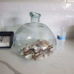 Large Hand-blown glass vase