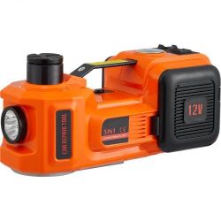 VEVOR Electric Car Jack, 5 Ton/11023 LBS Hydraulic Jack with Electric Impact Wrench, Portable Car Lift with Built-in Inflatable Pump, and LED Light fo