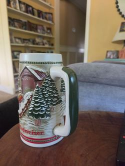Budweiser Christmas Stein