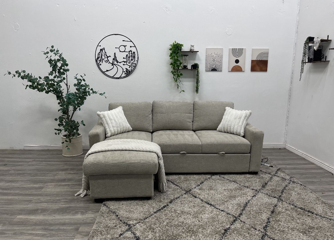 Sectional Couch Pull Out Bed - Free Delivery