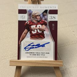 Sebastian Janikowski National Treasures Auto FLORIDA STATE