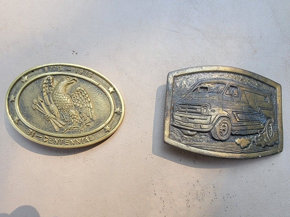 Vintage Brass Belt Buckles