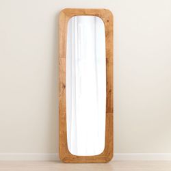 Alka Natural Acacia wood leaning full length mirror