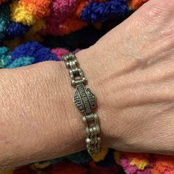 Harley Davidson Silver 925 Bike Chain Bracelet 
