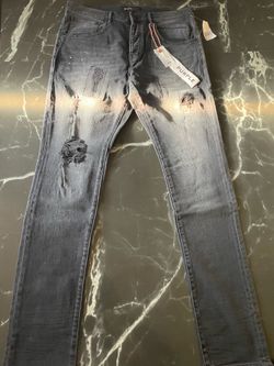 Purple Brand P002 Black Dropped Fit Jeans Mid Rise, Slim Leg, Size 33