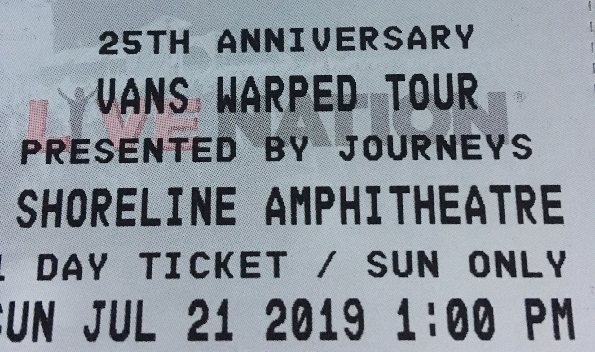 Warped tour tickets- Saturday and Sunday