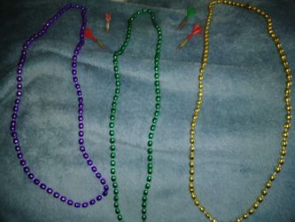 3 Mardi grad beads