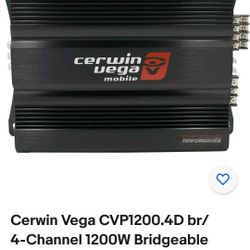 Cerwin Vega CVP1200.4D br/ 4-Channel 1200W Bridgeable Class D Amplifier