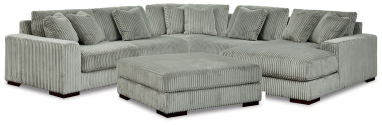 Lindyn Fog 5-Piece Sectional with Ottoman (Online Special Price)