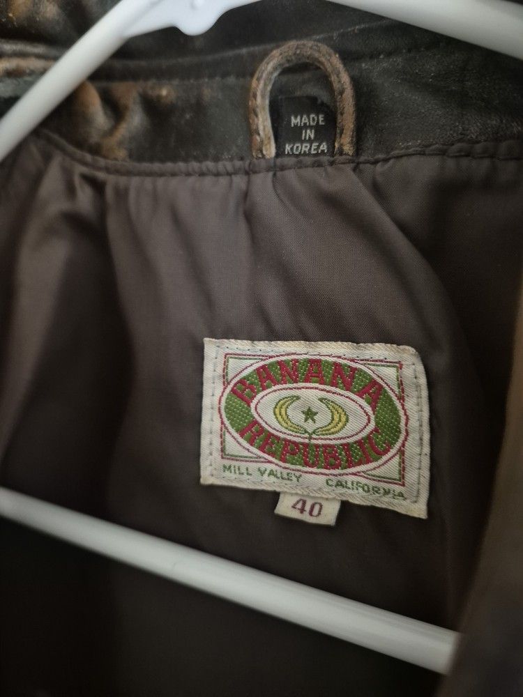 Banana Republic Leather Jacket Vintage