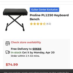 Proline Piano Keyboard Bench