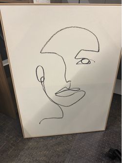 Modern Linear Portrait 2 Framed Canvas 60x80cm