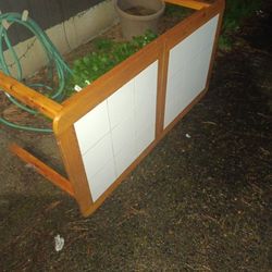 Tile Topped Wood Table