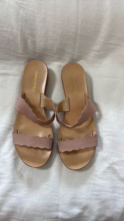 Sophia Milano Leather Slide Sandals
