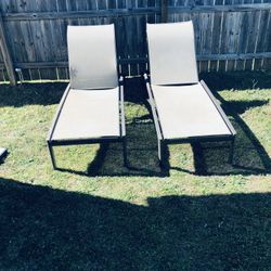 Outside lawn or pool chairs