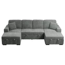 New Sleeper Sofa Sectional Couch with 2 Chaise Storage/ Free Delivery 🚚 