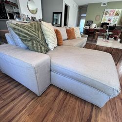 KIVIK Sofa with chaise, Tibbleby beige/gray