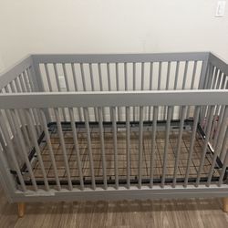 Grey Baby Crib