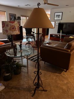 Decorative Wrought-Iron Floor Lamp