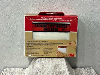 NEW 3M Packing List Envelope T1 Invoice Enclosed 4.5" x 5.5" Top Print 100 Pack