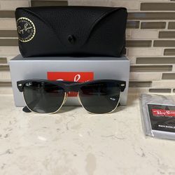 Ray-Ban Sunglasses RB4175 877 Clubmaster Oversized Matte Black with G-15 Lenses