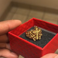 3 cross finger ring size 7 14k