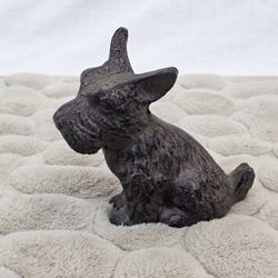 VTG CAST IRON SCOTTY DOG DOORSTOP PAPERWEIGHT