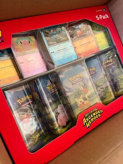 Pokémon Ascended Heroes 5-Pack Mini Tin Set | 10 Booster Packs | NEW