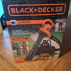 Black An Decker Leaf Blower Vacuum Mulch With Bag 