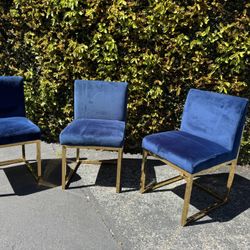 Navy Velvet Chairs | FREE DELIVERY 