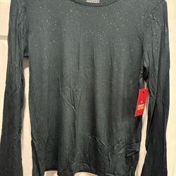 Green Sparkling Christmas Long sleeve top - Brand New - Gift - women’s size Small - Simi Valley